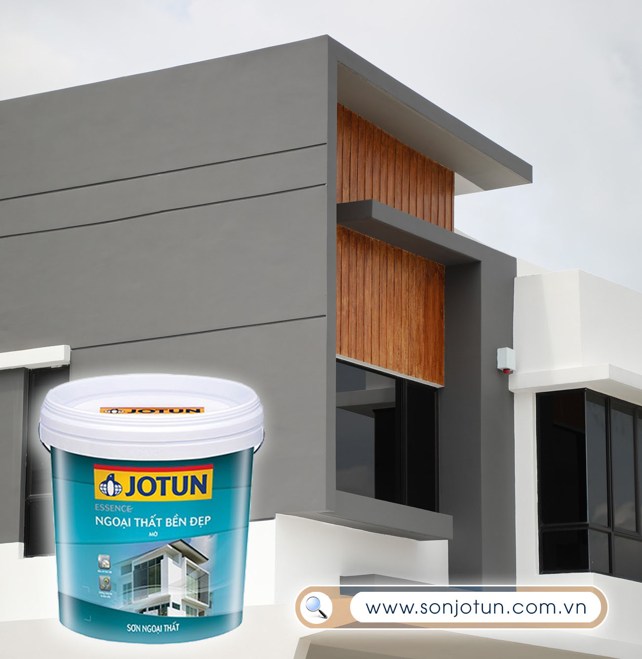 Hình Ảnh Sơn Jotun Ngoại Thất Bền Đẹp Essence Tough Shield 05 Lít