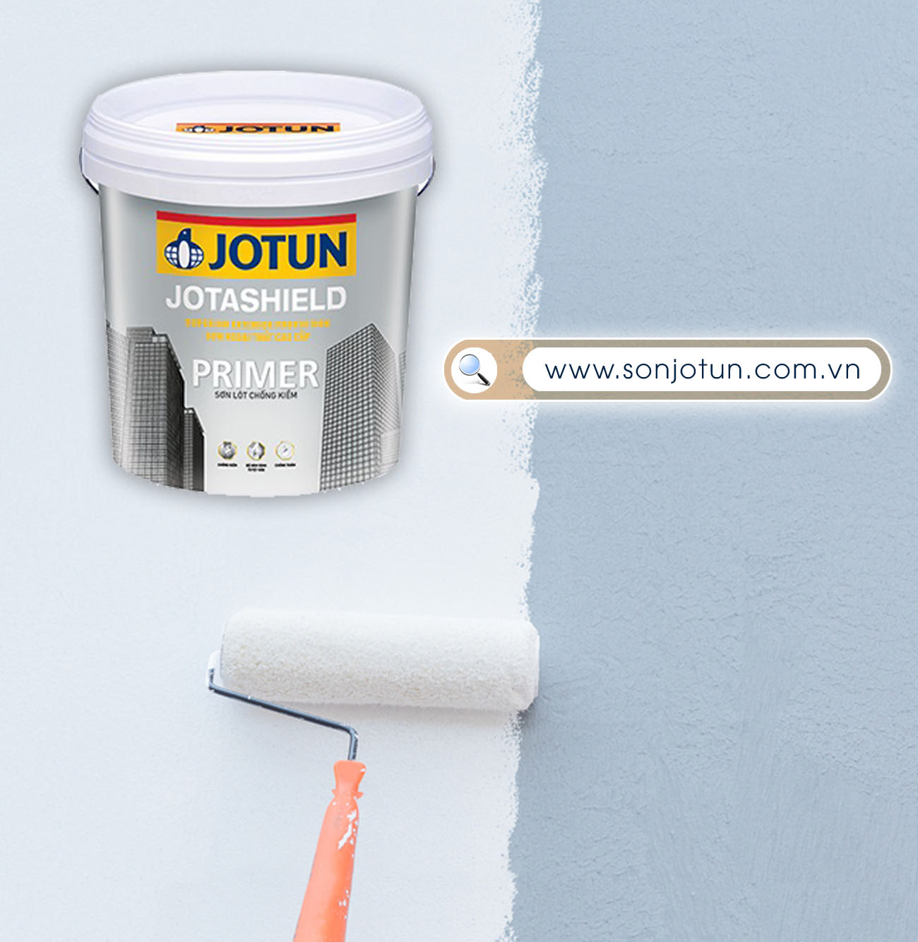 Sơn Jotun Lót Chống Kiềm Cao Cấp Ngoài Trời Jotashield Primer 05 Lít
